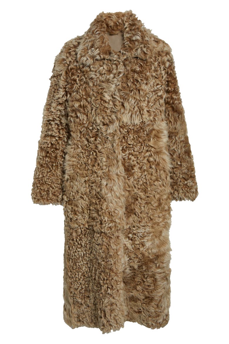 Genuine Shearling Coat, Alternate, color, OLIVE