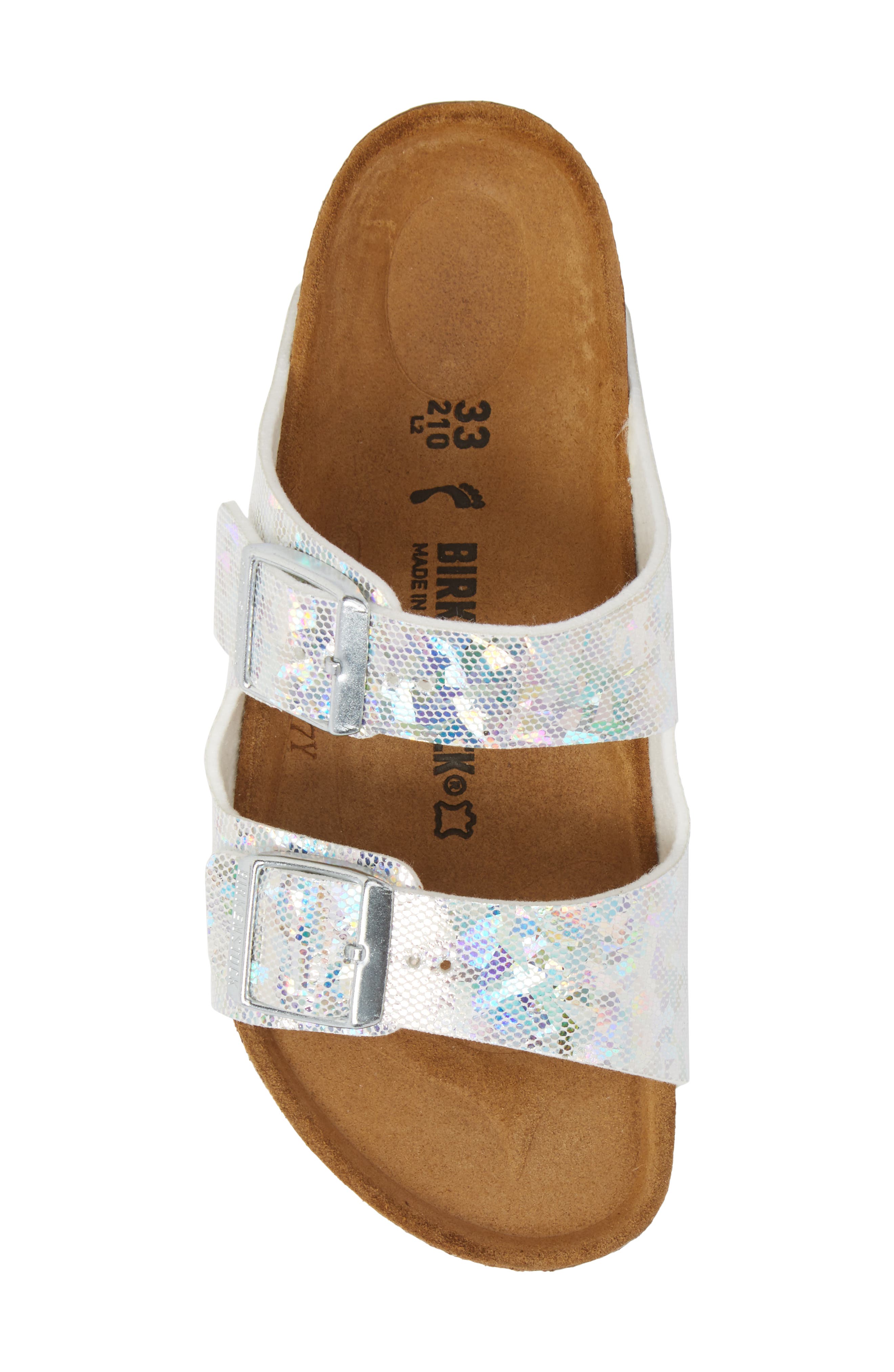 Birkenstock Arizona Hologram Slide Sandal, Alternate, color, 