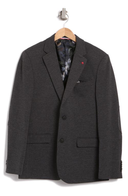Soul Of London Textured Notch Lapel Double Button Blazer In Charcoal/charbon