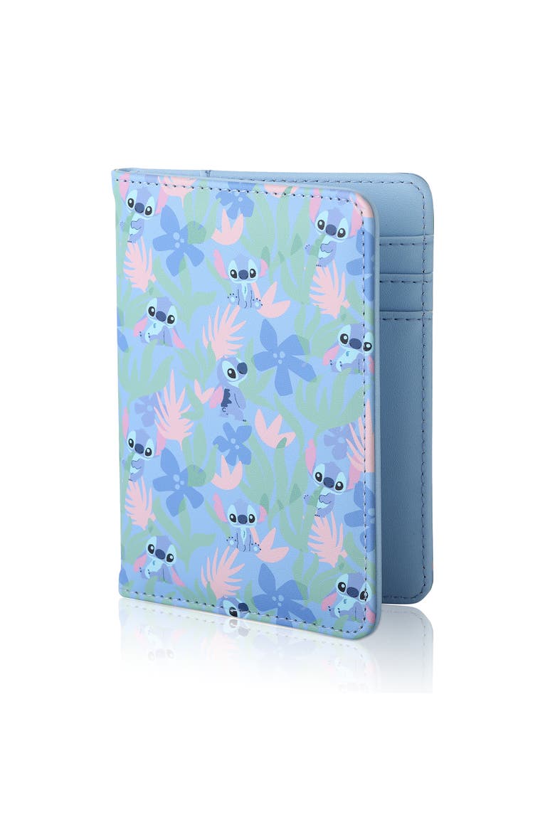 Stitch Light Tropical Passport Case, Main, color, Light Blue