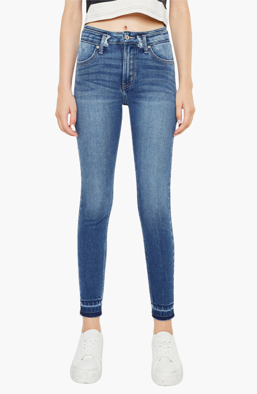 Official Kancan Usa Cleopatra High Rise Ankle Skinny Jeans In Medium Wash