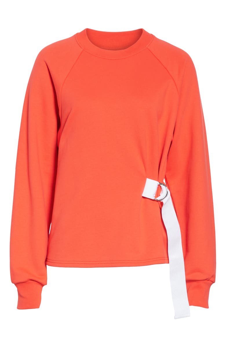 Tibi Belted Sweatshirt, Alternate, color, 