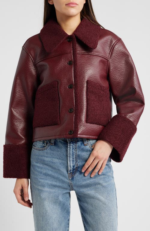 Rails Dria Jacket In Maroon Shearling