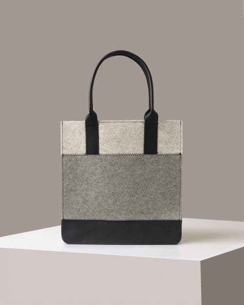 Graf & Lantz Graf Lantz Jaunt Merino Wool Tote In Granite/black