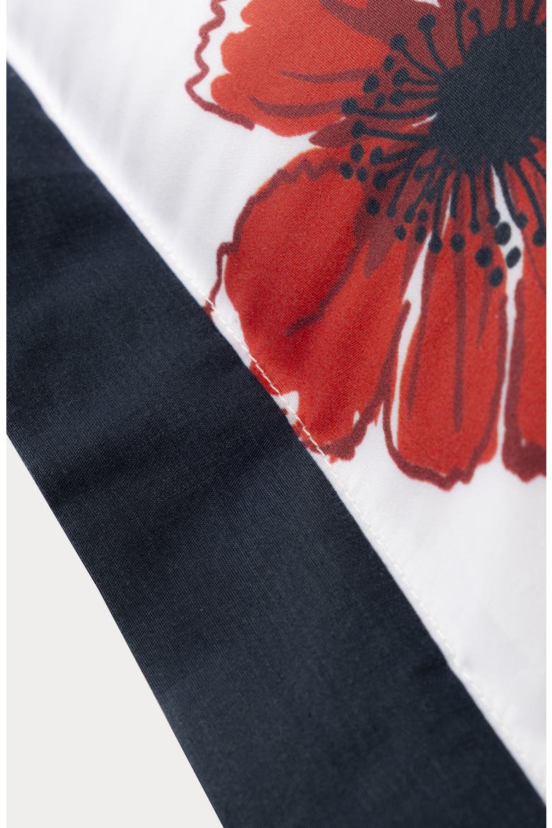 Poppy Hawaiian Cotton Percale Duvet Cover Set, Alternate, color, NAVY