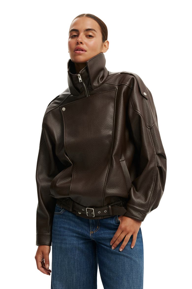 Women's Cove Biker Jacket, Main, color, Cocoa Bark
