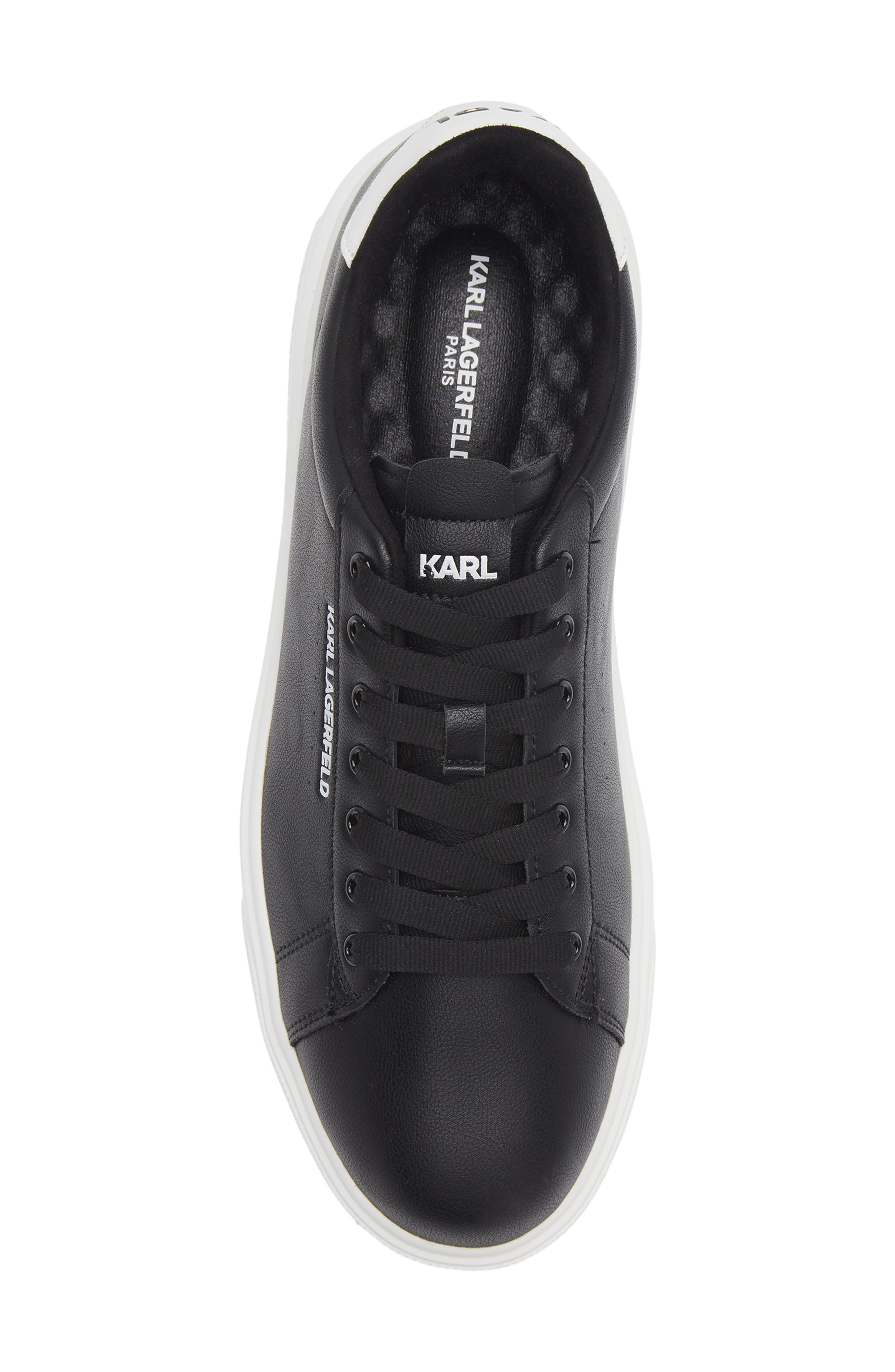 KARL LAGERFELD PARIS Plain Toe Sneaker, Alternate, color, Black