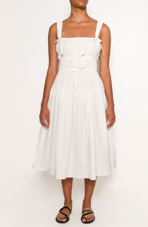 Shop The Lulo Project Bahia Tie Sleeveless Midi Dress