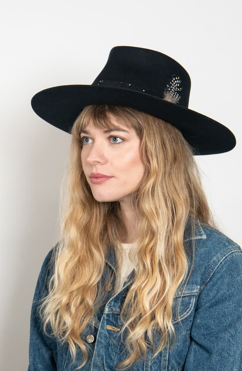 Wyeth Cashmere Rancher Hat, Alternate, color, Midnight