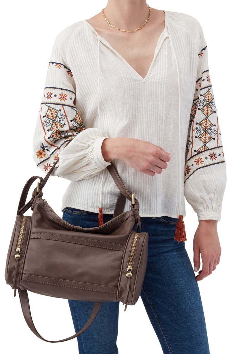 HOBO Founder Leather Convertible Shoulder Bag, Alternate, color,