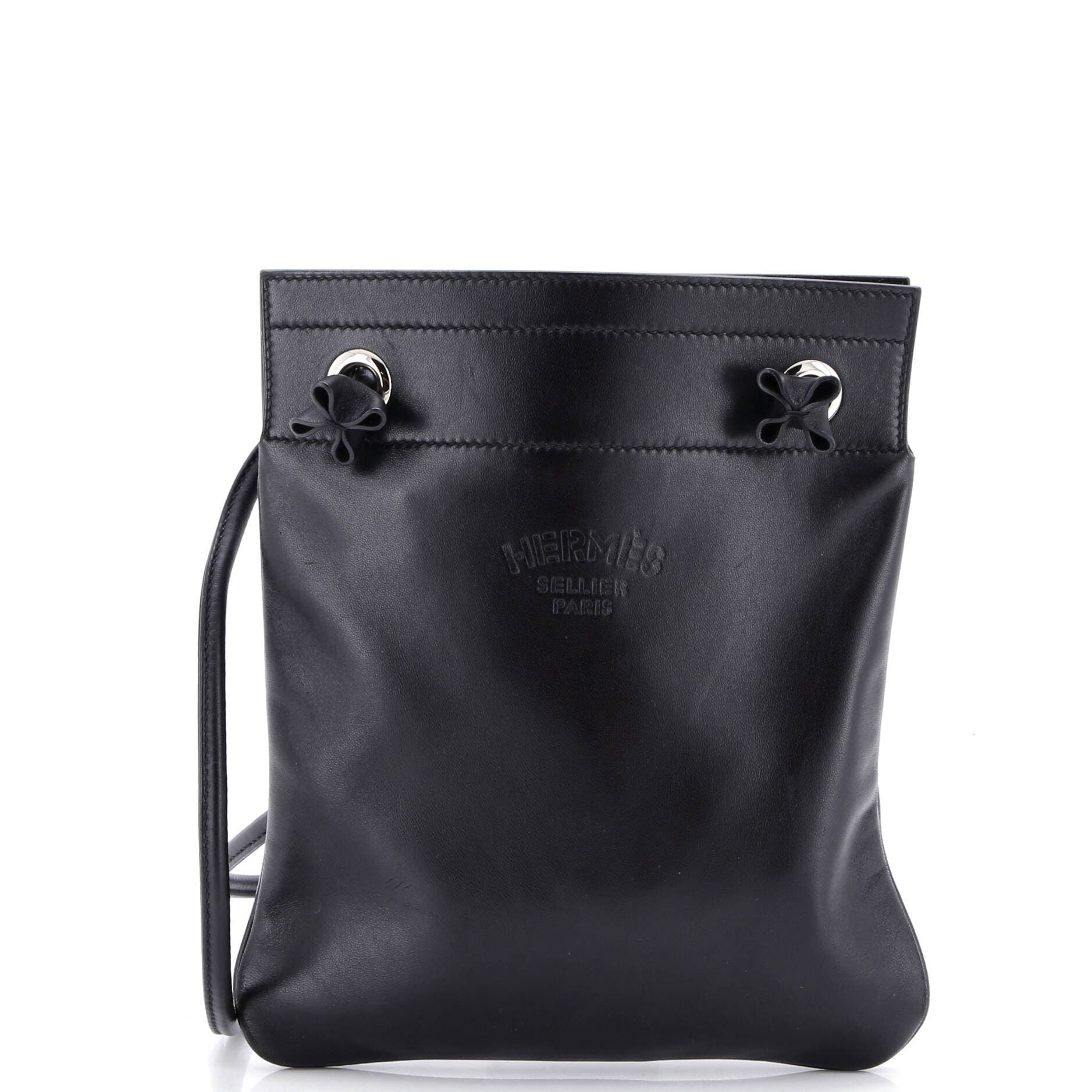 Pre-Owned Hermes Aline Bag Milo Lambskin and Swift Mini, Main, color, Noir