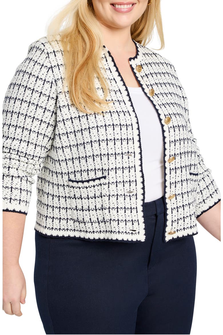 Mixed Up Sweater Jacket, Main, color, CREAM MULTI