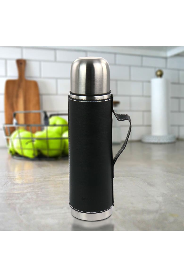 23oz Stainless Steel Thermal Travel Bottle, Alternate, color, Metallic Silver