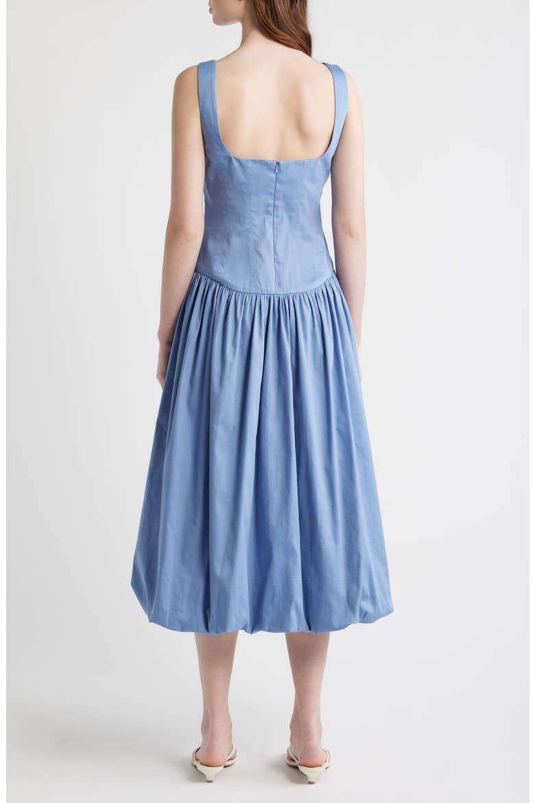 Birdie Drop Waist Fit & Flare Midi Dress, Alternate, color, CORNFLOWER BLUE
