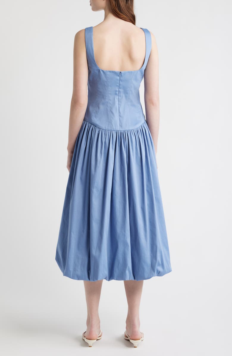 Black Halo Birdie Drop Waist Fit & Flare Midi Dress, Alternate, color, Cornflower Blue