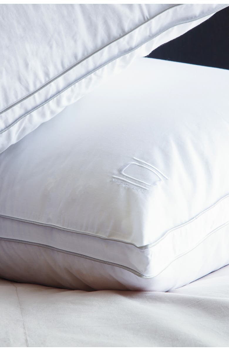 Allied Home Nikki Chu Standard Cotton White Goose Down Best Pillow with Removable Cover, Alternate, color,