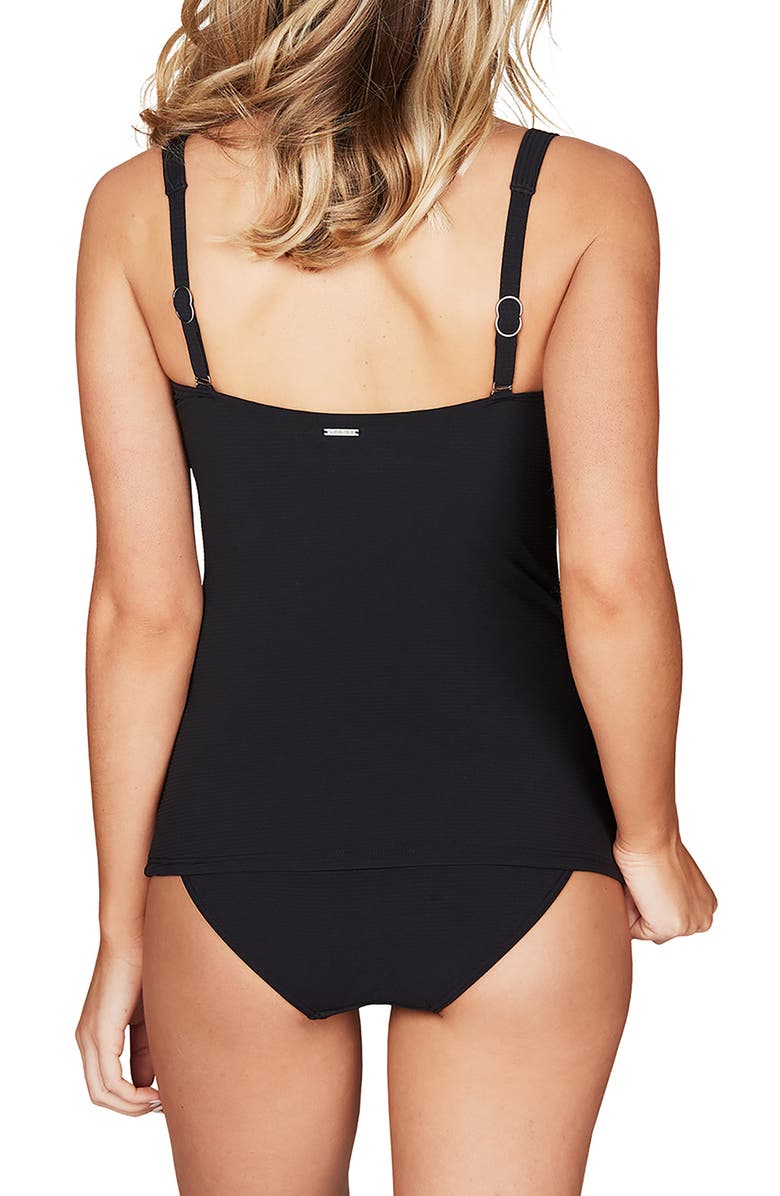 Sea Level Twist Front Multifit Tankini Top, Alternate, color,