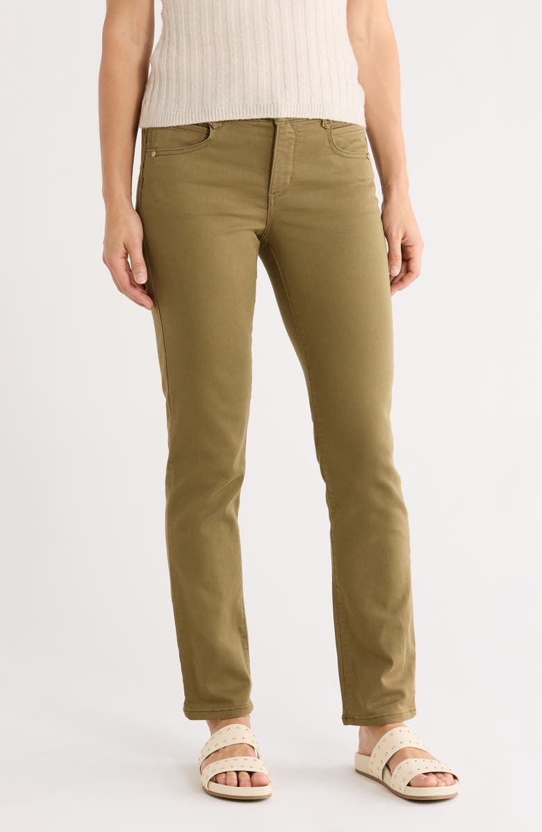 Democracy 'Ab'Solution Straight Leg Pants, Main, color, Golden Olive