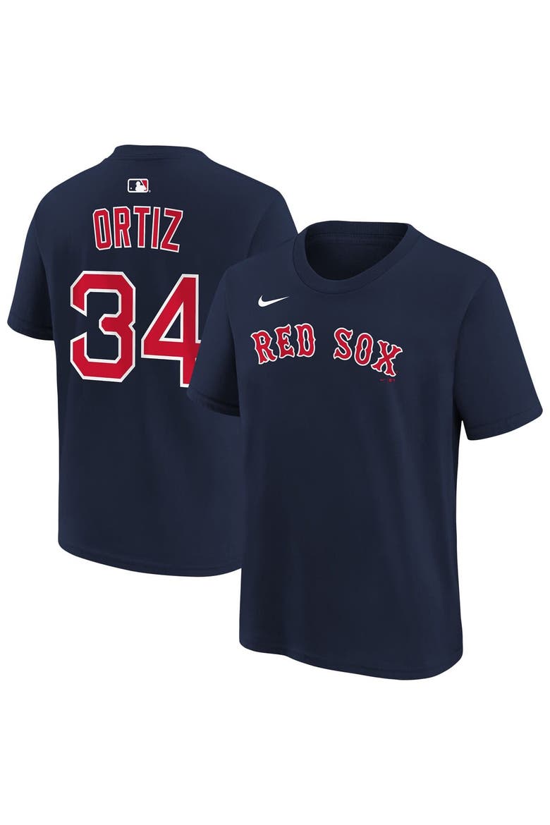 Youth Nike David Ortiz Navy Boston Red Sox Name & Number T-Shirt, Main, color, Navy