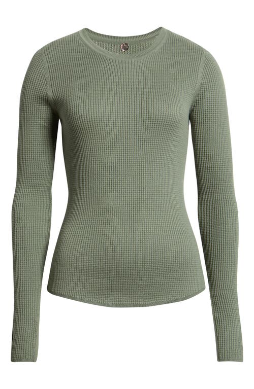 Margaret O'leary Waffle Stitch Top In Green