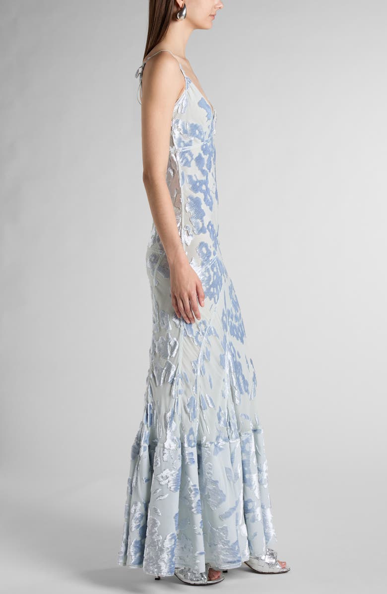 Bottega Veneta Floral Devoré Velvet Gown, Alternate, color, 