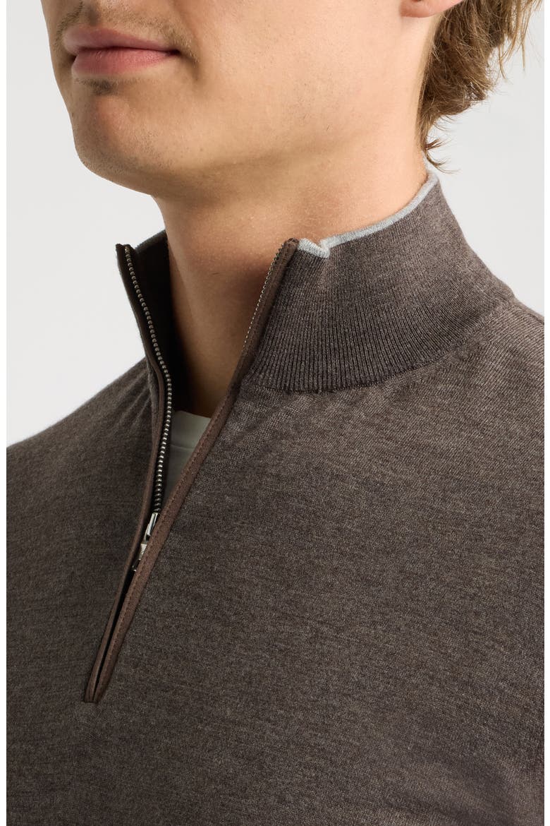 Crown Crafted Excursionist Quarter Zip Sweater, Alternate, color, ASH BROWN