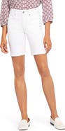 NYDJ Ella Floral Print Side Slit Bermuda Shorts