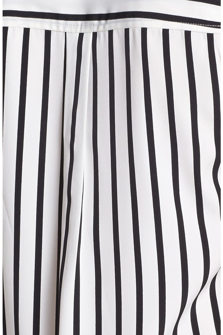 Sleeveless Tie Front Blouse, Alternate, color, BLACK/ WHITE STRIPE