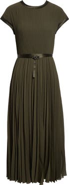 Jason Wu Collection Pleated Chiffon Midi Dress