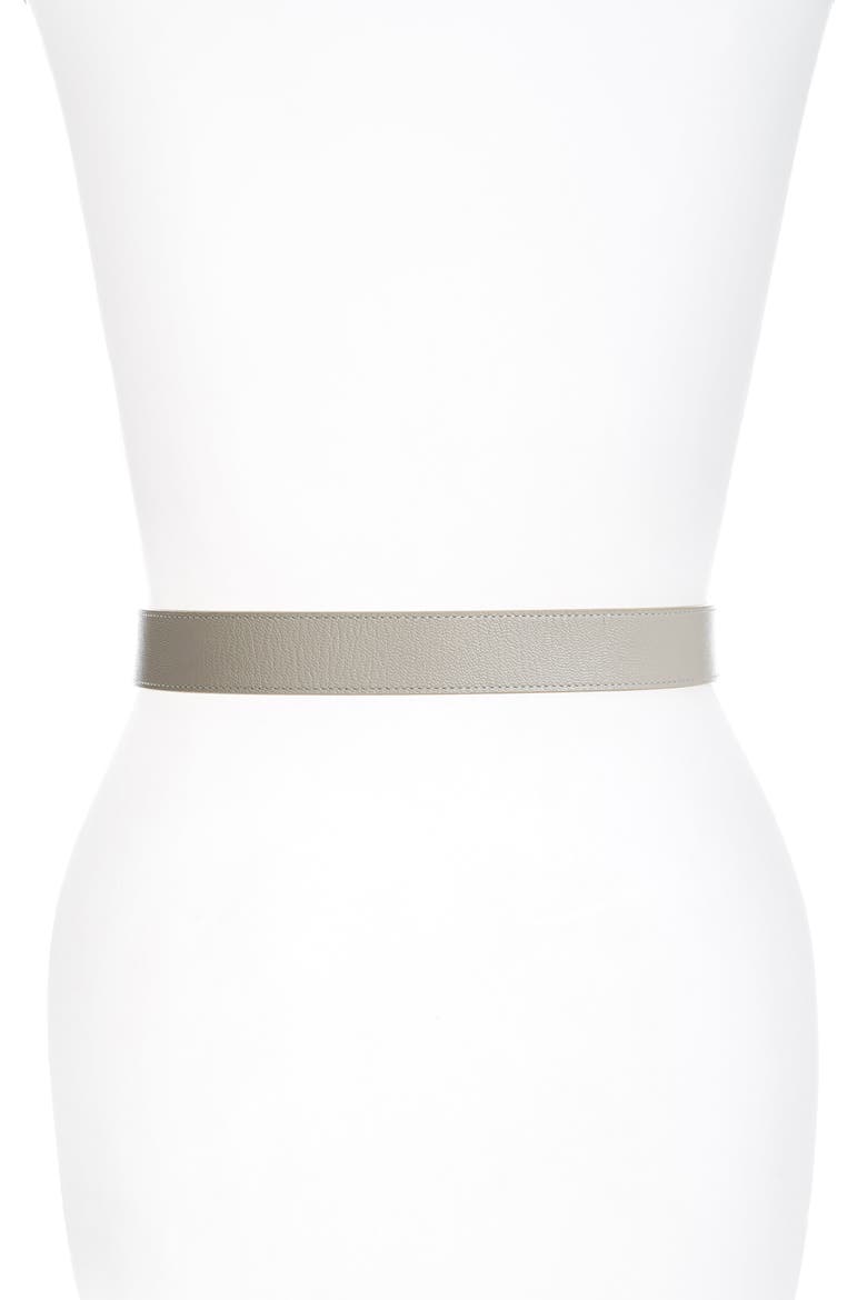 2G Buckle Leather Belt, Alternate, color, NATURAL