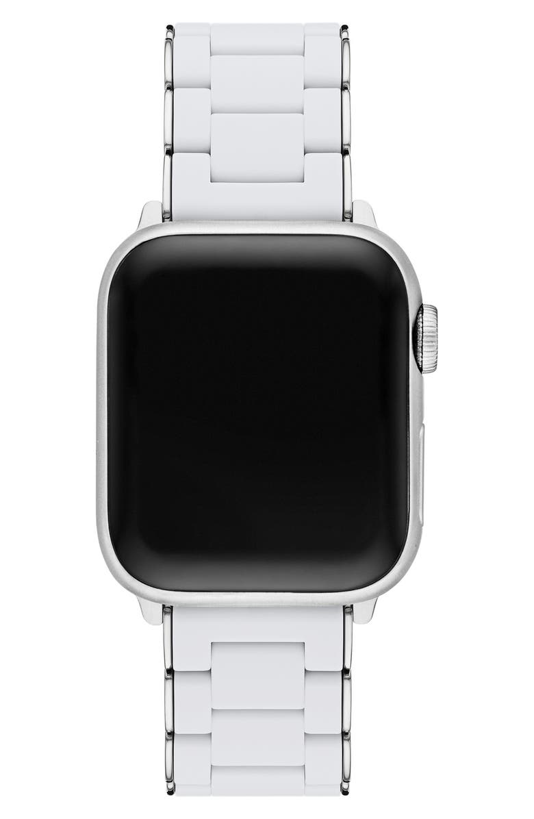 MICHELE Silicone Apple Watch<sup>®</sup> Watchband, Alternate, color, Gray / Silver