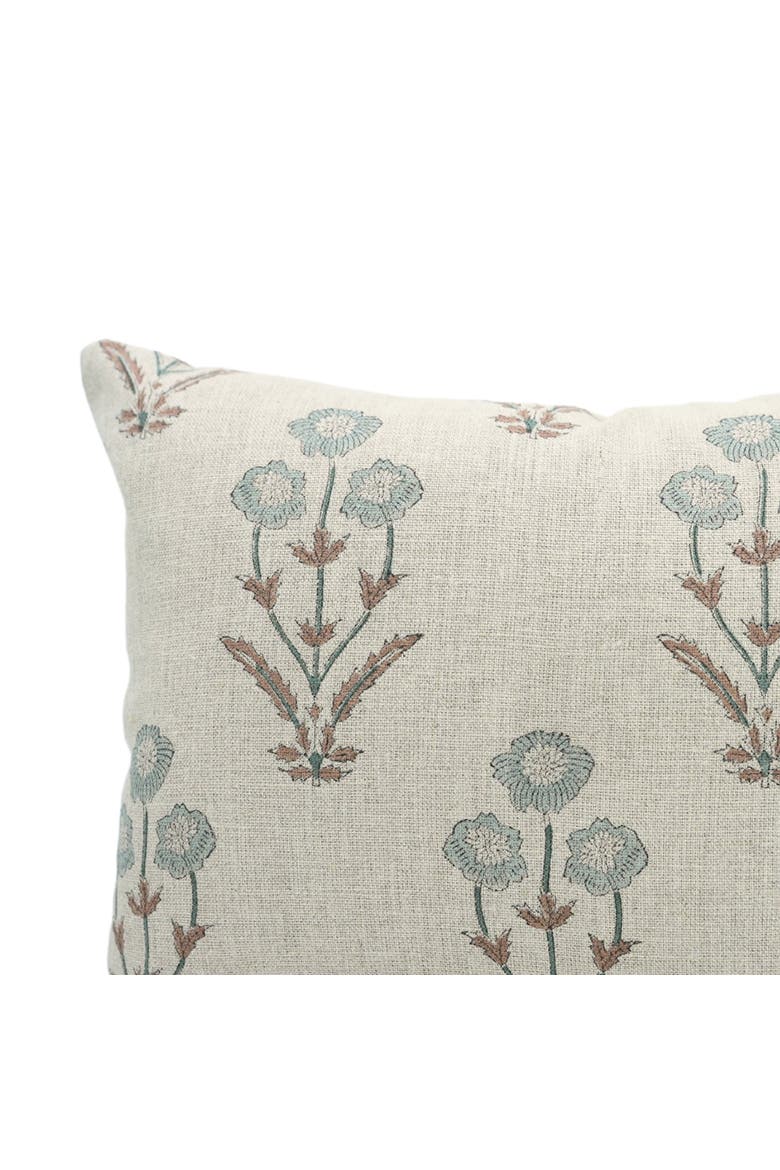 Amitabh Handmade Block Printed Linen Cover, Alternate, color, Grey