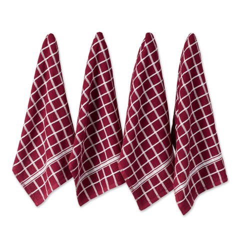 Windowpane Terry Dishtowel Set/4