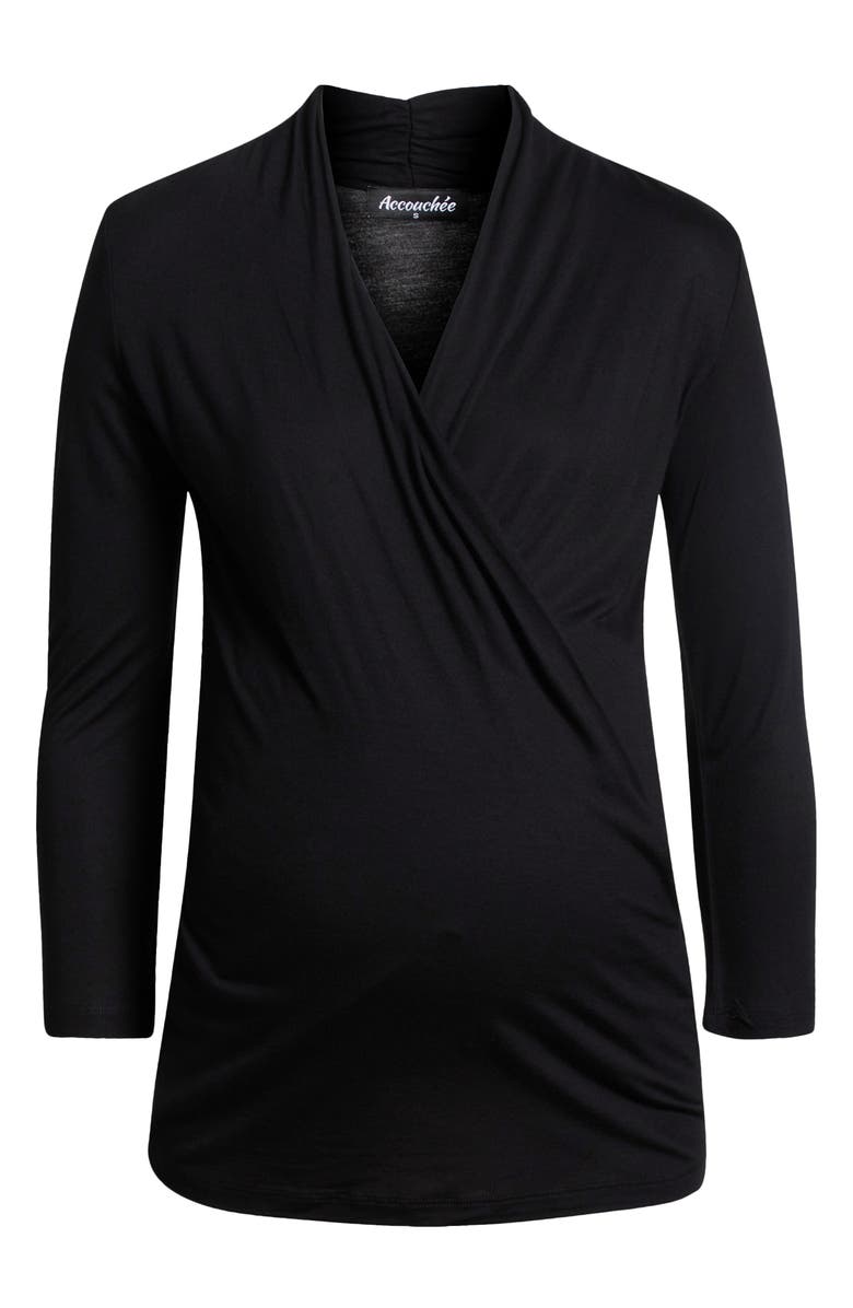 Accouchée Surplice V-Neck Maternity/Nursing Top, Alternate, color, 