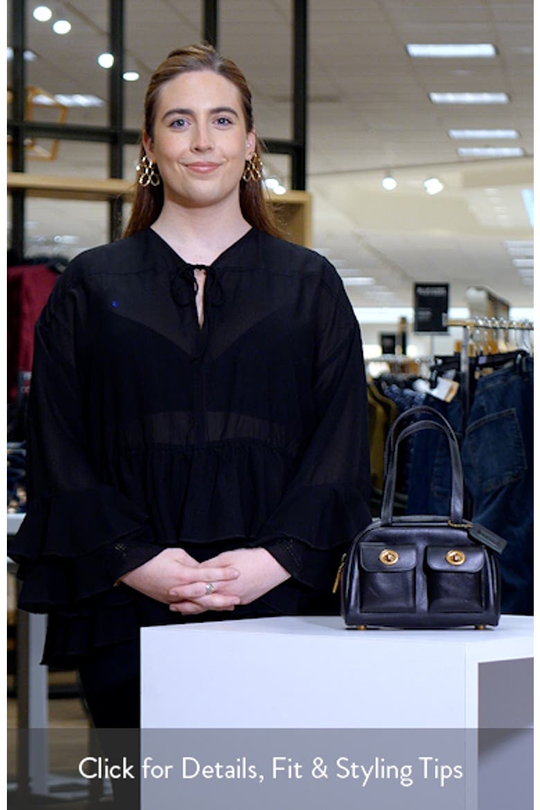 Twin Turnlock Leather Top Handle Bag (Women) | Nordstrom