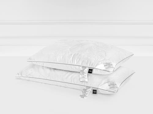 Togas Viento Camel Wool Silk Pillow In White