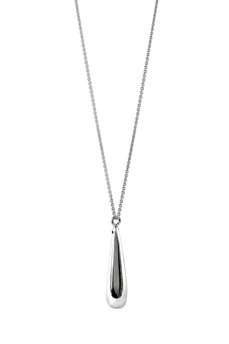 Primavera Made in Italy Teardrop Pendant Necklace, Alternate, color, SILVER