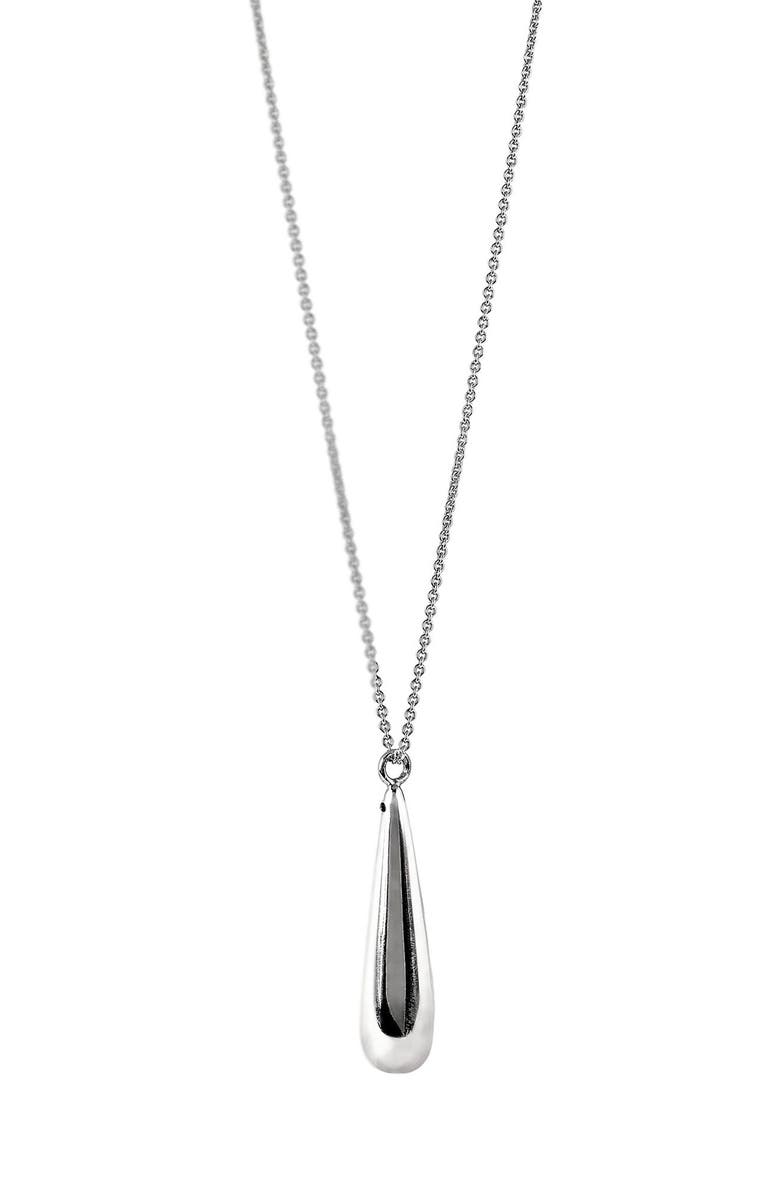 AMERICAN EXCHANGE Primavera Made in Italy Teardrop Pendant Necklace, Alternate, color, Silver