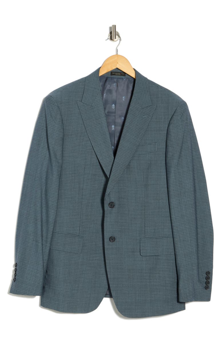 John Varvatos Star USA Check Two-Button Sport Coat, Main, color, Green