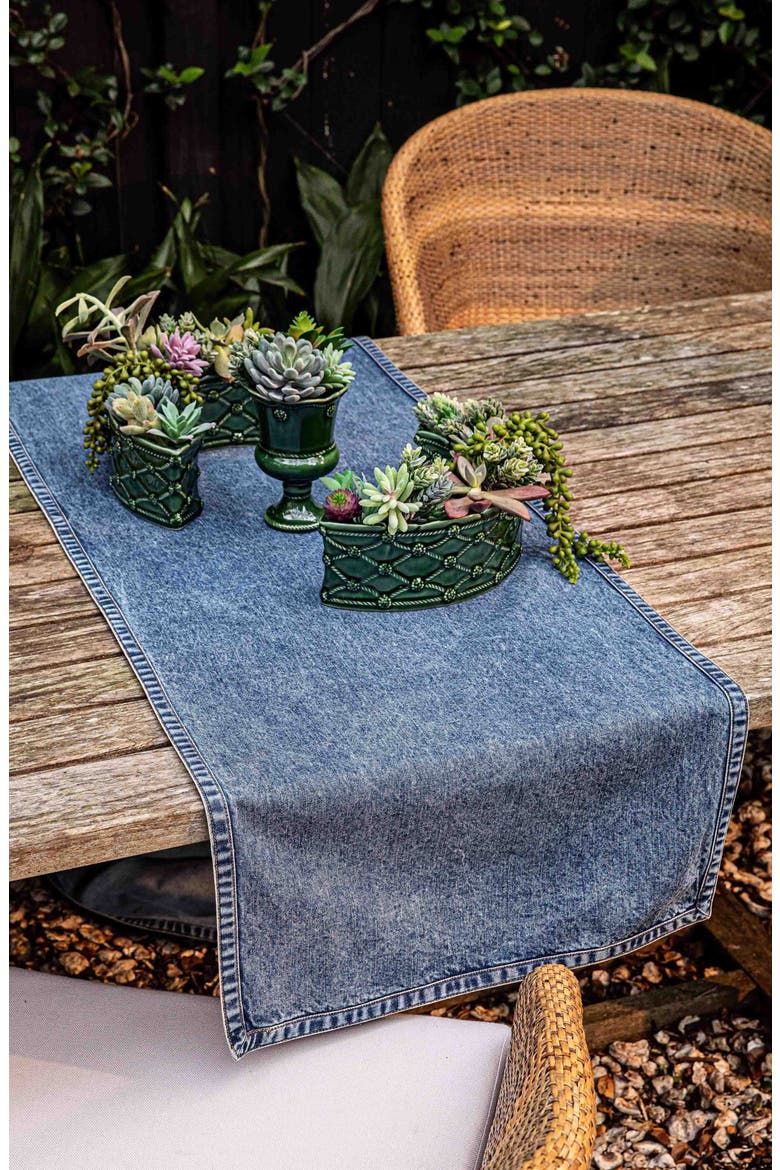 Denim Table Runner, Alternate, color, BLUE