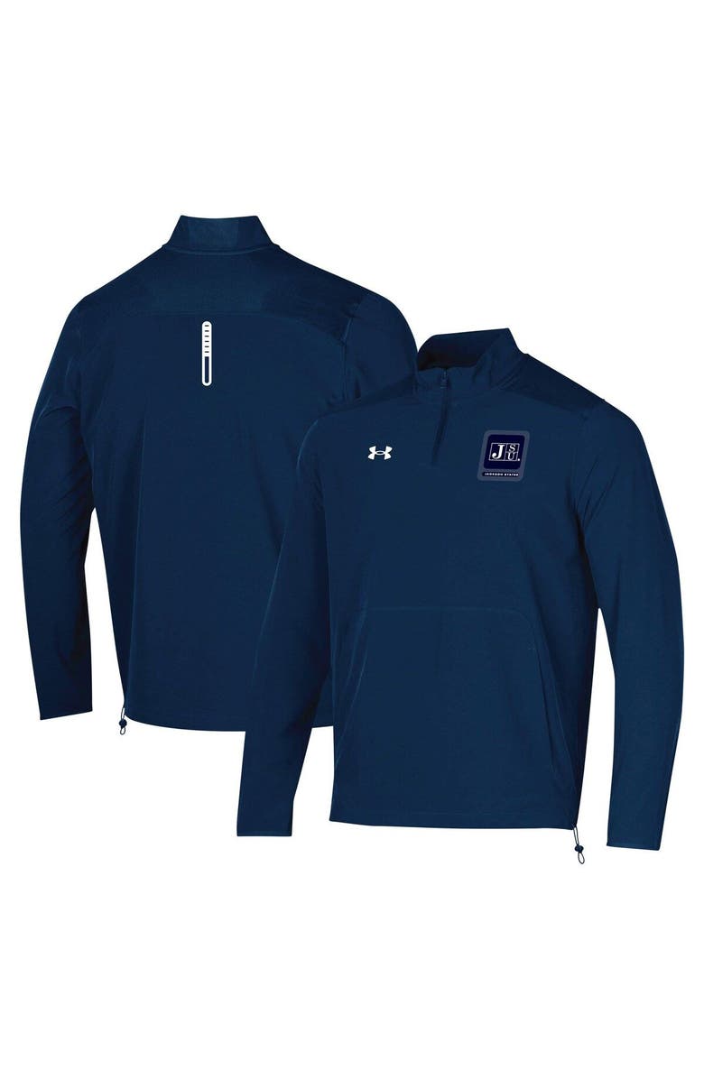 Under Armour Men's Under Armour Navy Jackson State Tigers 2023 Motivate Half-Zip Top, Main, color, Navy