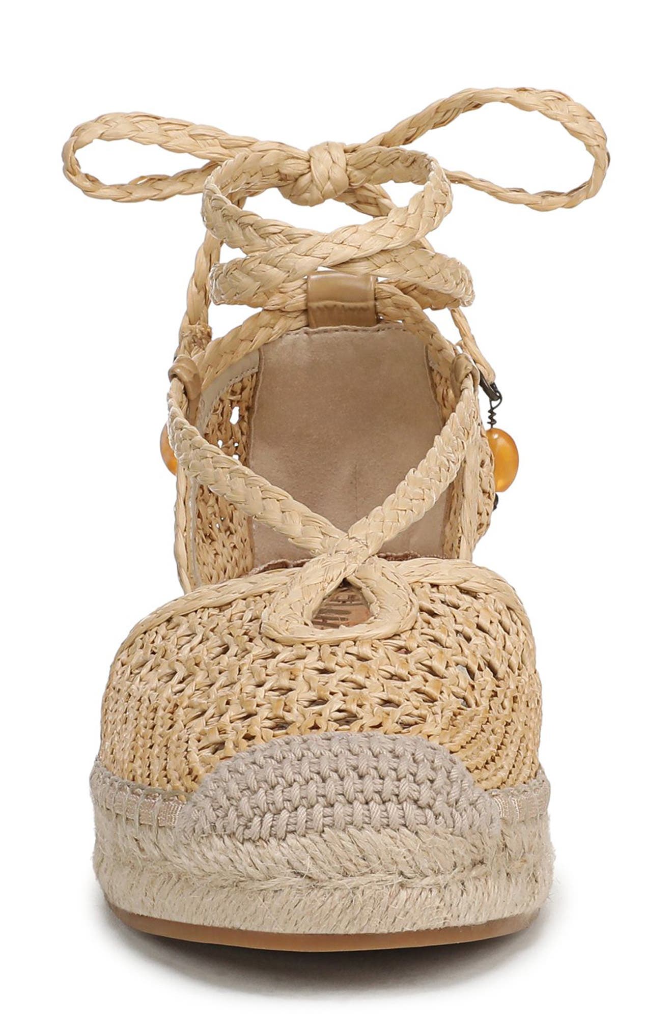 Sam Edelman Margot Ankle Wrap Platform Espadrille, Alternate, color, Natural