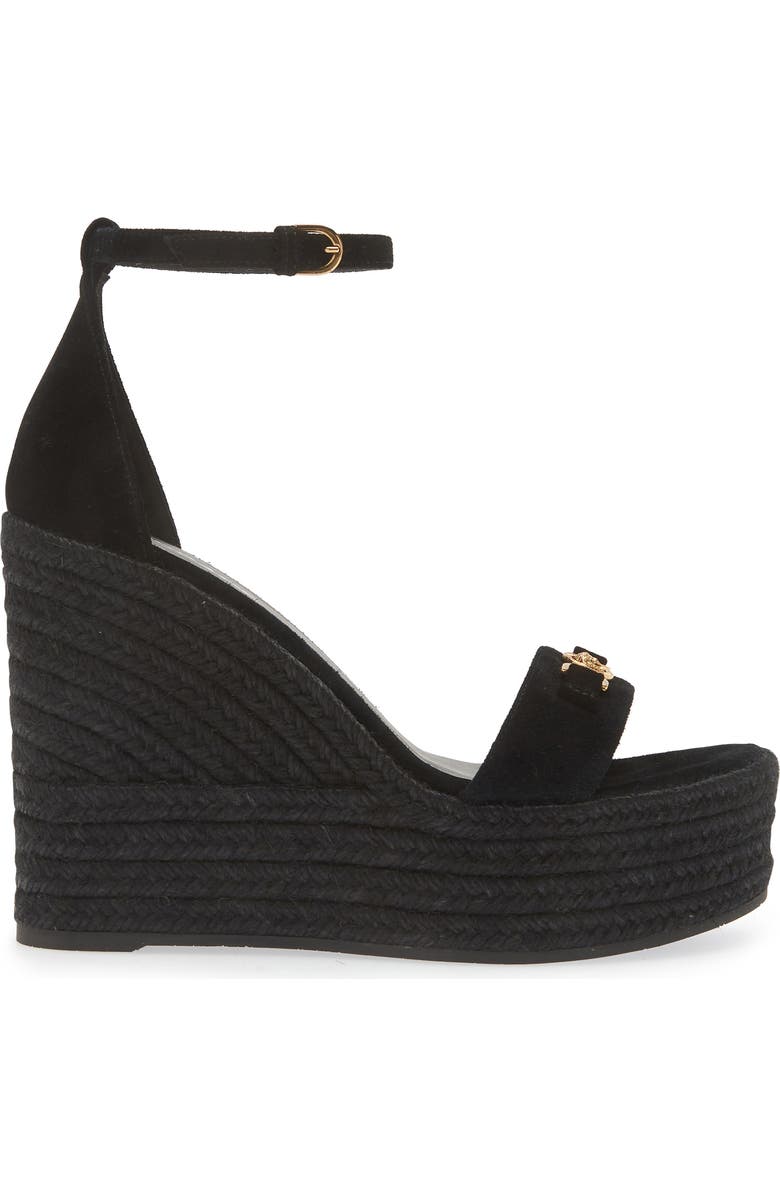 Versace Medusa '95 Espadrille Wedge Sandal, Alternate, color,