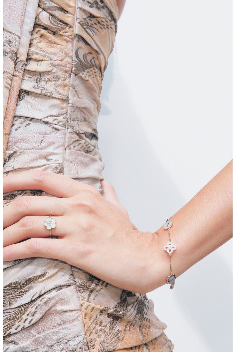 Forget Me Not Ring, Alternate, color, TORY GOLD / MOTHER OF PEARL