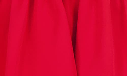 Kensie Bow Shoulder Sleeveless Satin Minidress In Red