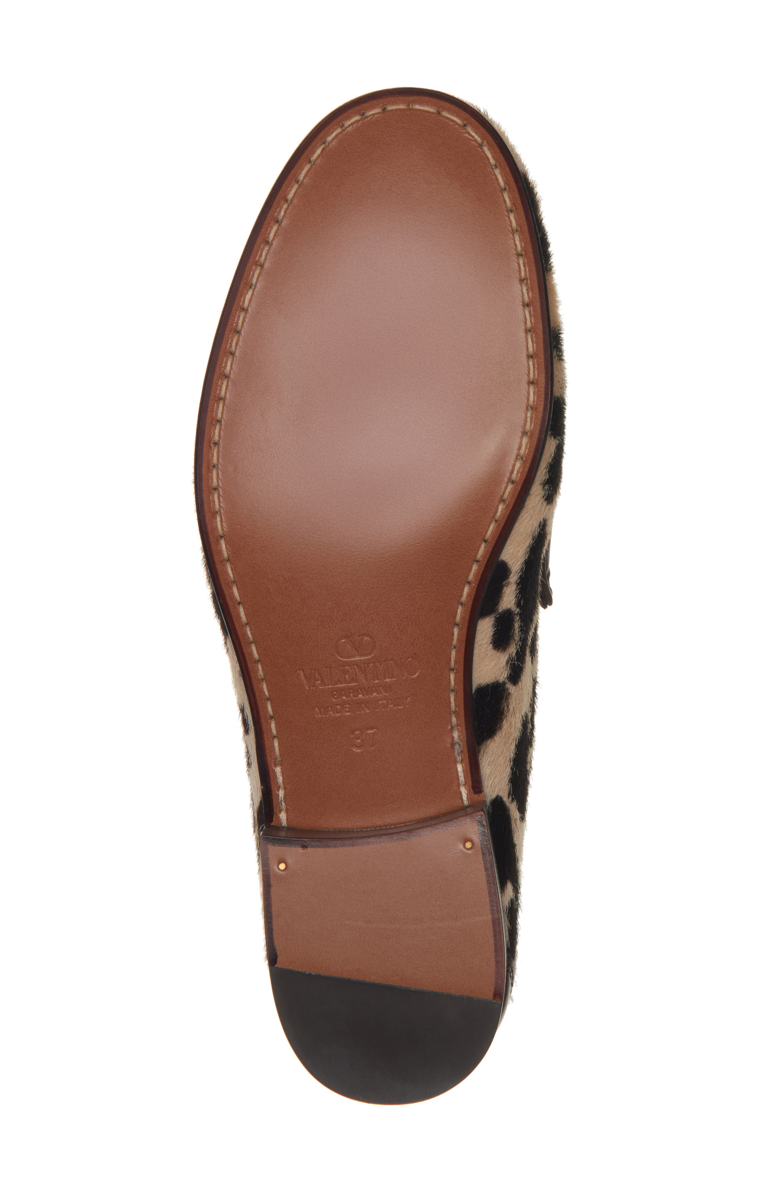 Valentino Garavani VLOGO Signature Genuine Calf Hair Loafer, Alternate, color, Natural/ Brown
