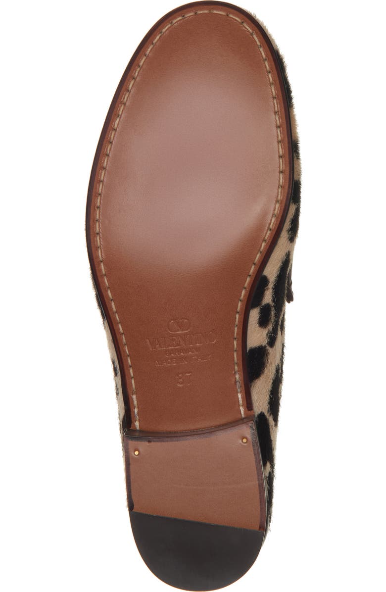 Valentino Garavani VLOGO Signature Genuine Calf Hair Loafer, Alternate, color, Natural/ Brown