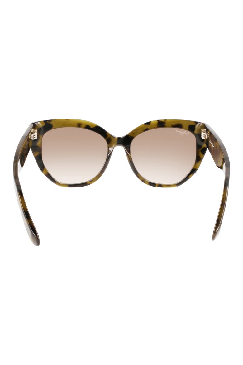 56mm Gradient Cat Eye Sunglasses, Alternate, color, TORTOISE GREEN