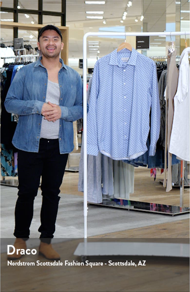 James OoohCotton<sup>®</sup> Geo Print Button-Up Shirt, sales video thumbnail