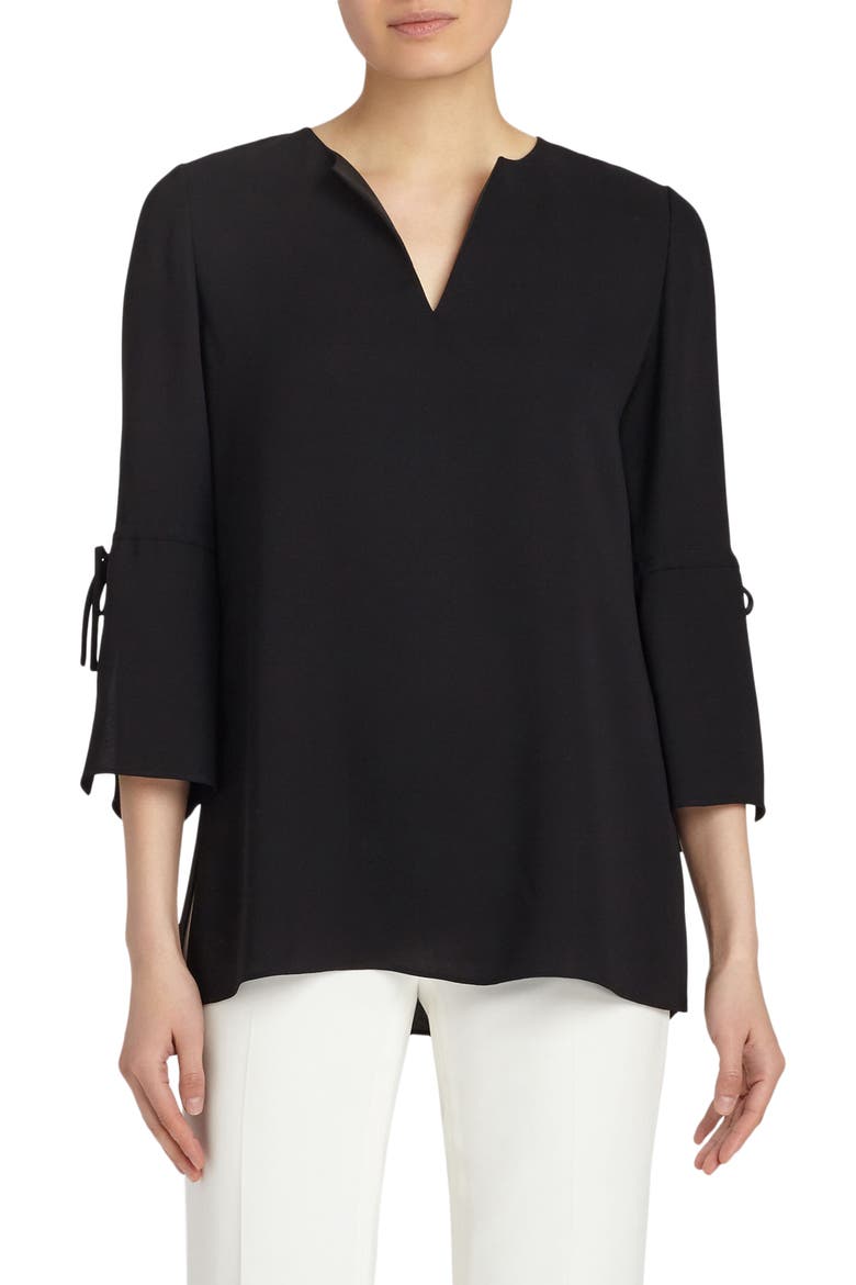 Sela Silk Blouse, Main, color, INK